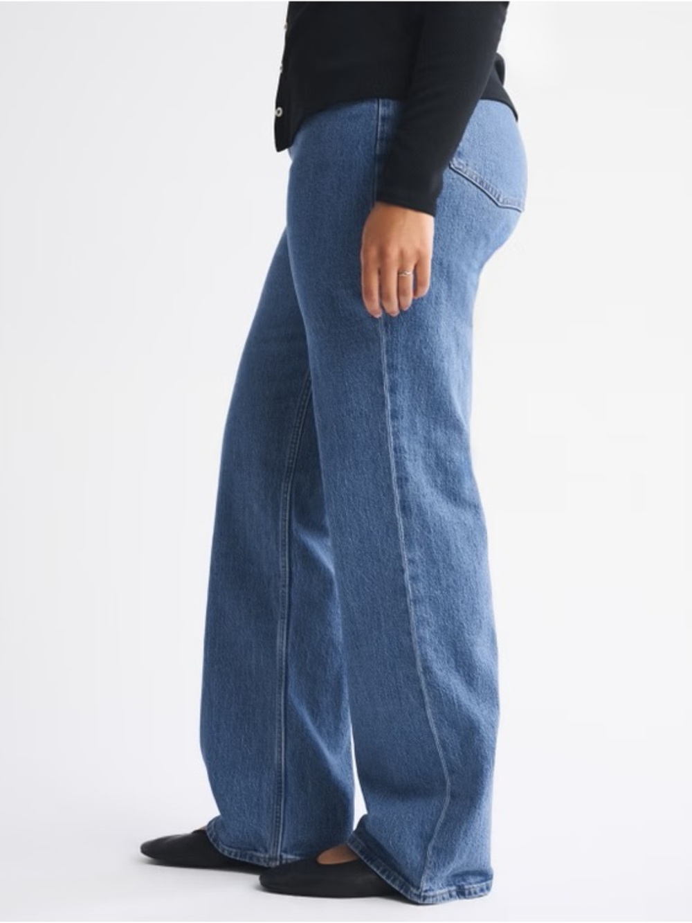 Abercrombie & Fitch Mid Blue Wide-Leg Jeans